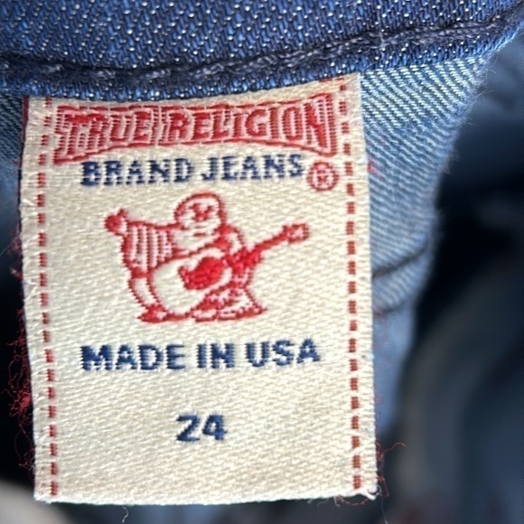 True Religion Tori Bead Embellished Jeans Dark Wash Jeans Womens Size 24 - Picture 10 of 16